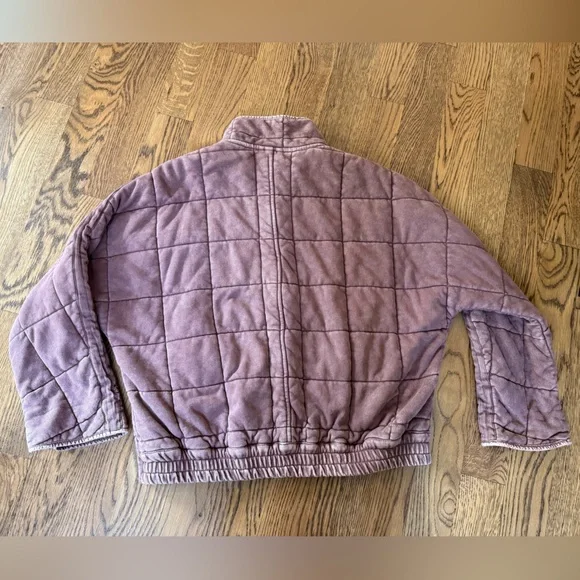 Free People Dolman Quilted Knit Jacket Mauve | Size Small - Picture 2 of 3